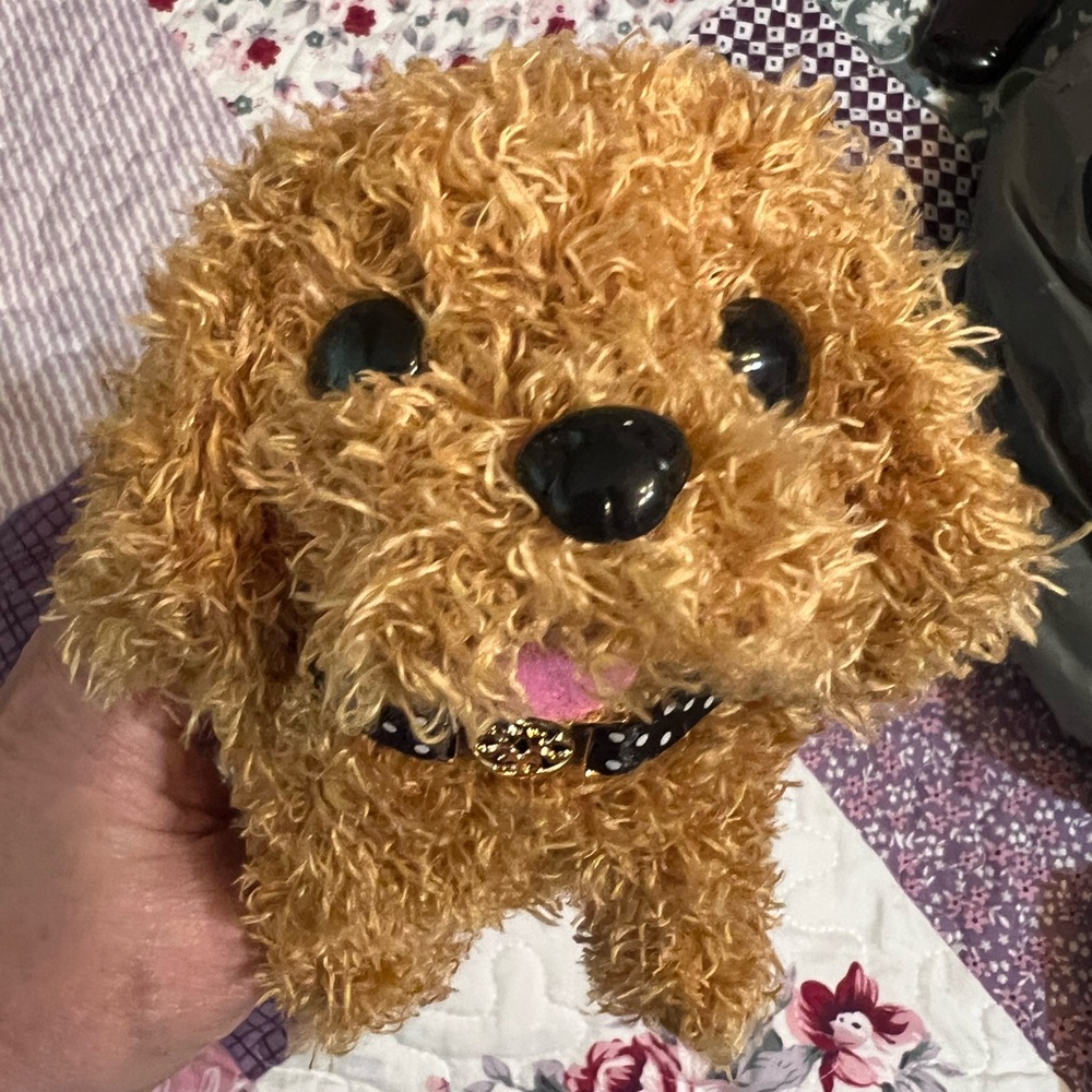 BNWT- Fuzzy Plush Dog Toy - Golden Brown. Brand New!!!  He Walks & Barks!!!